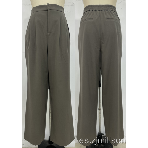 Pantalones del traje de mujer elástica de la pierna recta